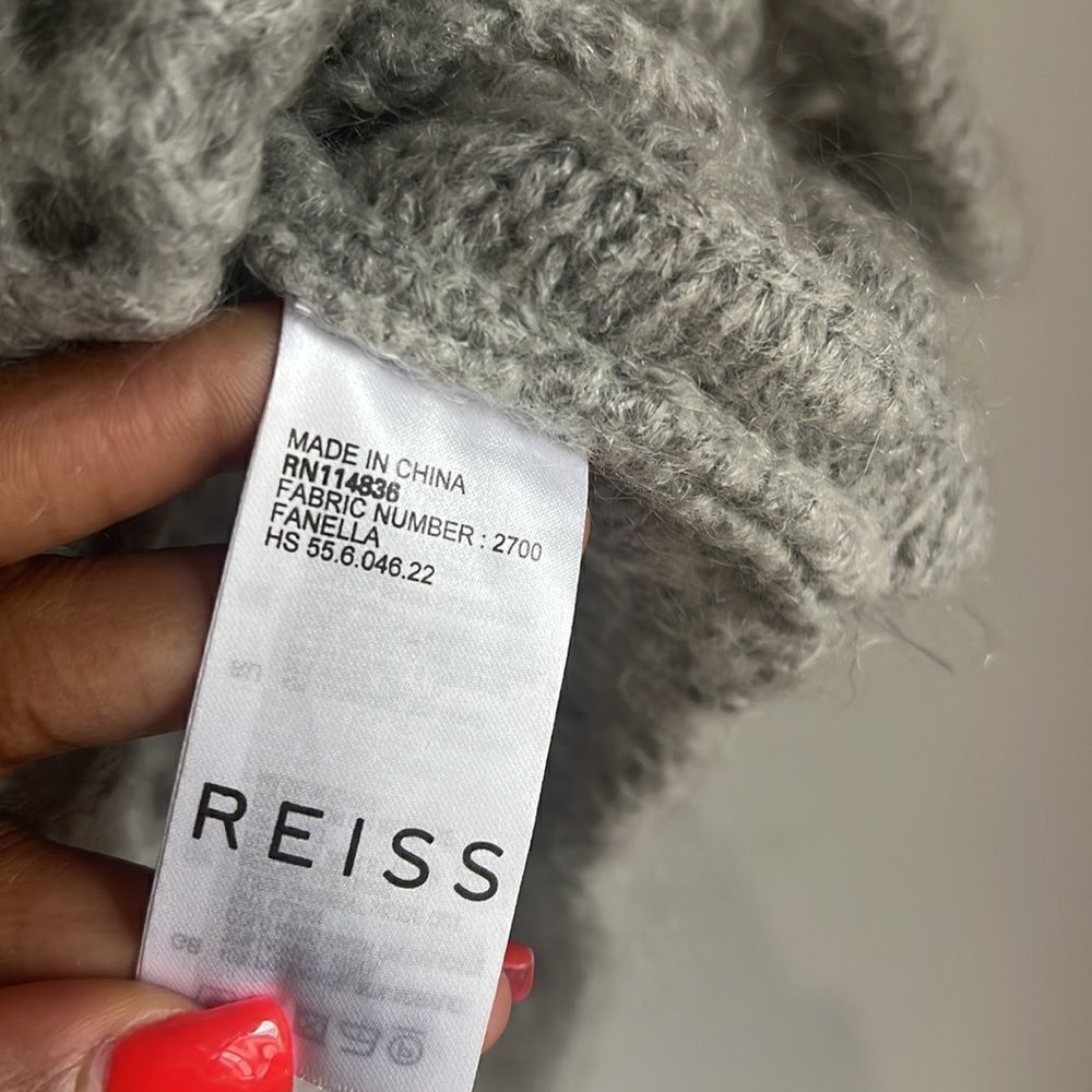 Reiss Fanella wool blend Roll Neck Cape Knit Jumper sweater - Picture 10 of 15